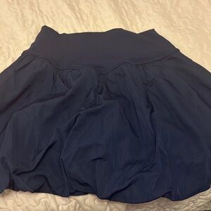 Elegant Deep Blue Skater Skirt